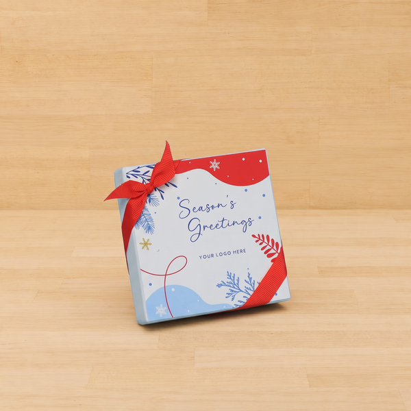 Set of 15 corporate customized season's greetings designed premium chocolate 4p hard box