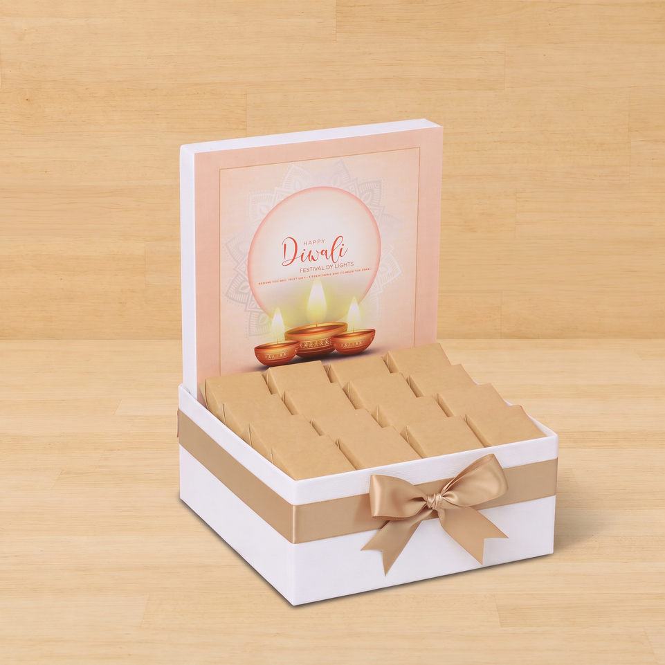 Festive of lights diwali designed premium chocolate medium hamper