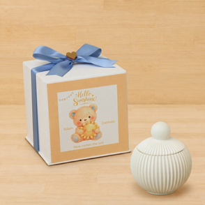 Set of 20 boxes baby boy ribbed ceram...