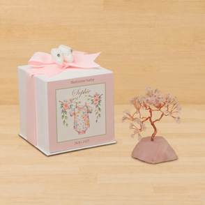 Set of 20 boxes baby girl pink tree w...