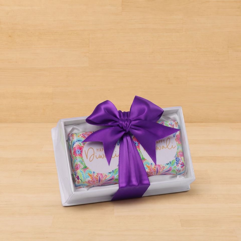 Set of 20 Happy Diwali floral pattern designed premium chocolate view top box