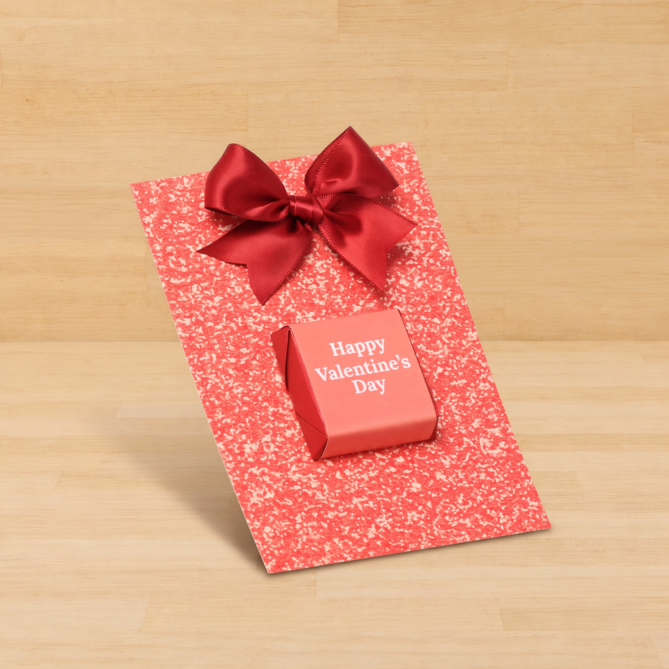 Happy Valentine's Day designed premium chocolate card
