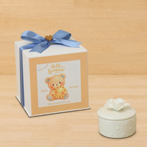 Set of 20 boxes baby girl white rose ...