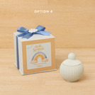 Set of 20 boxes baby boy ribbed ceramic trinket with cloud acrylic in hard box giveaway