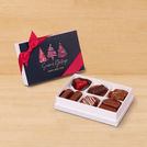 Set of 8 Season's greeting three trees designed chocolate 6 piece hard box giveaway