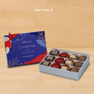 Set of 5 corporate customized merry christmas designed premium chocolate 12p hard box