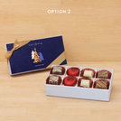 Set of 6 corporate customized season's greetings designed premium chocolate 8p hard box