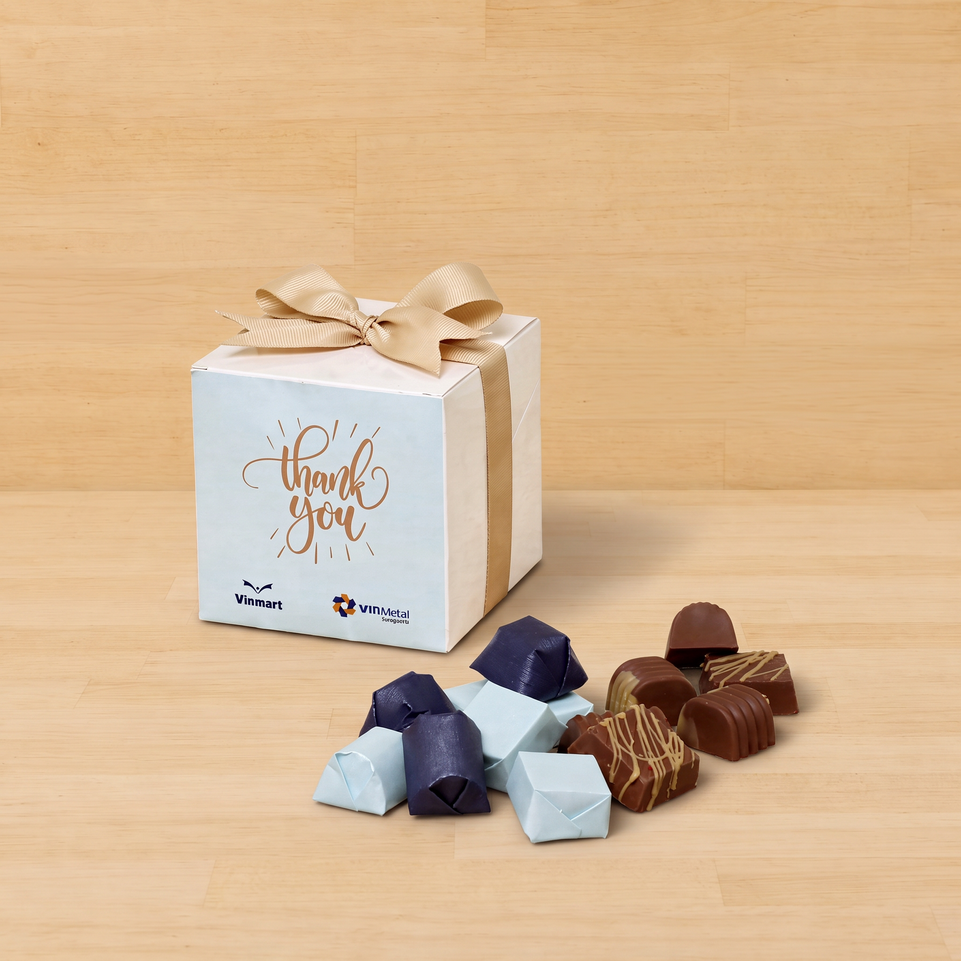 Set of 20 Corporate customized premium chocolate soft cube box giveaway