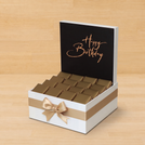 "Happy birthday" text designed premium chocolate medium hamper