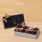Set of 6 Merry Christmas & new year designed premium chocolate 8P hard box