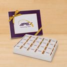 Set of 3 Corporate branded chocolate hard box with designed card top card