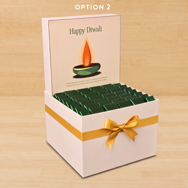 Happy diwali candle blue designed premium chocolate large hamper