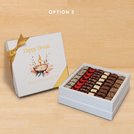 Happy Diwali floral candle designed premium chocolate hard box