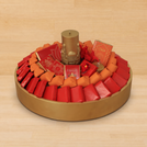 Happy Diwali Taj Mahal candle designed with premium chocolate round gypsonite tray