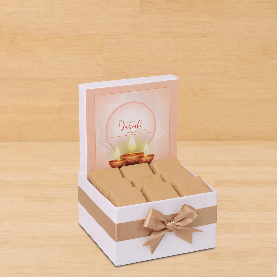Festival of lights Diwali designed premium chocolate small hamper