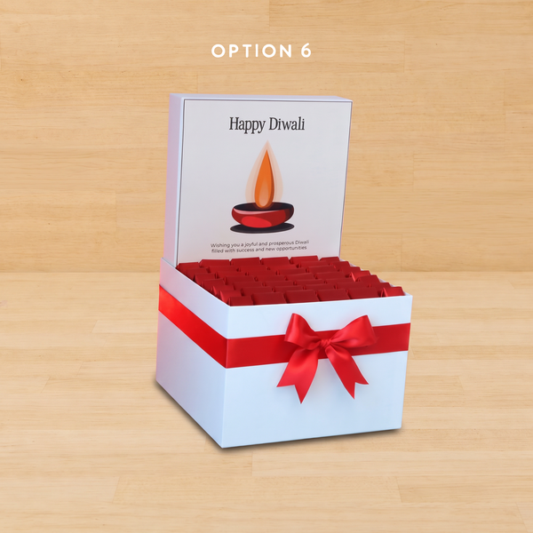 Happy diwali candle blue designed premium chocolate large hamper