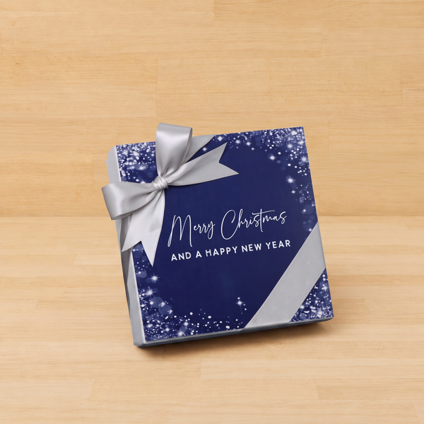 Set of 5 Corporate customized Merry Christmas & happy new year winter designed premium chocolate 9 piece hard box