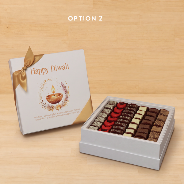 Happy Diwali floral candle designed premium chocolate hard box
