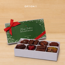 Set of 6 Merry Christmas snow flake designed premium chocolate 8-piece hard box