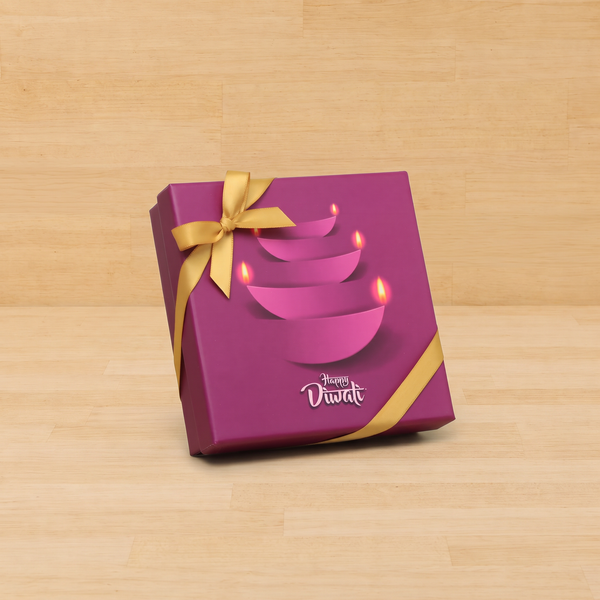 Diwali candle designed premium chocolate 9-piece printed hard box