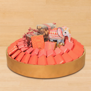 Happy Diwali pink elephant designed w...
