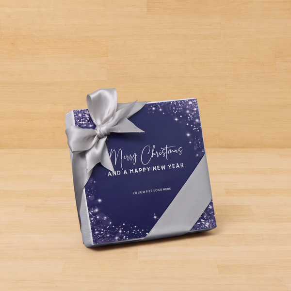 Set of 15 Merry Christmas & happy new year winter designed premium chocolate 4 piece hard box