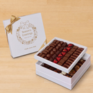 Season's greetings wreath designed premium chocolate 2-layer hard box