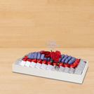 Happy valentine's day decorated chocolate medium leather tray