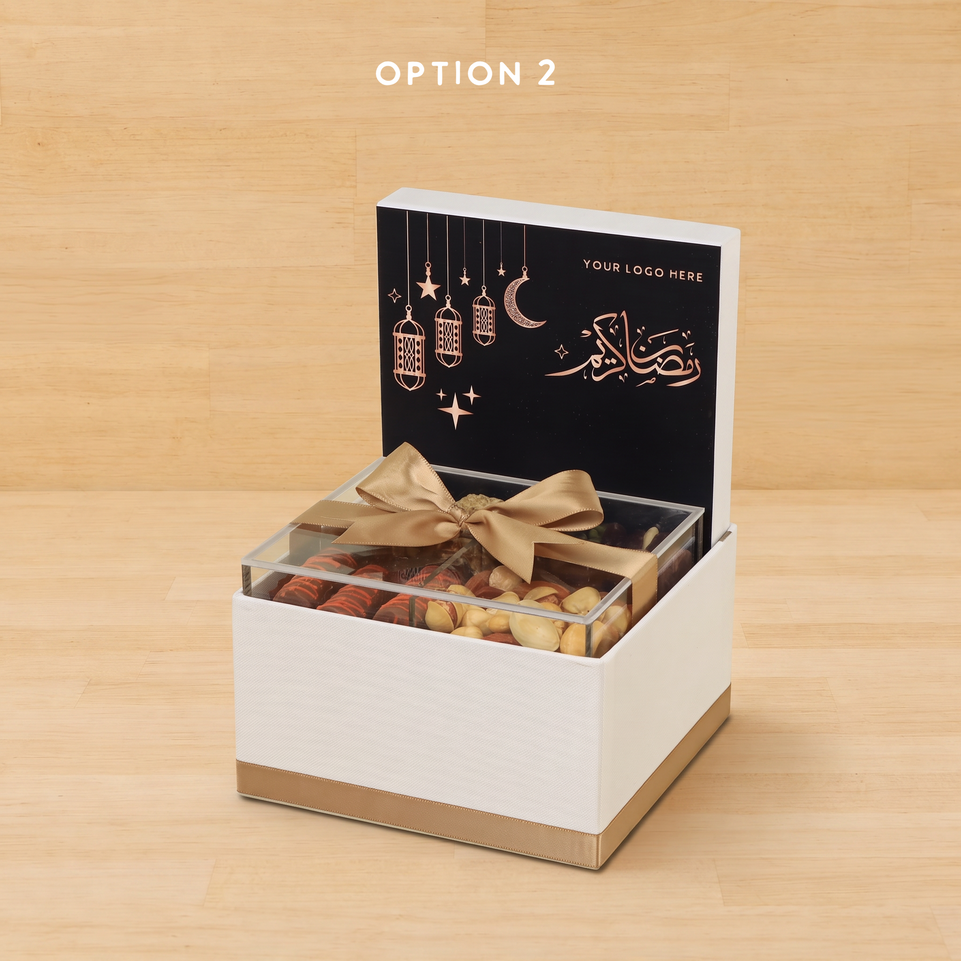 Corporate customized ramadan designed premium chocolate & sweets small hamper