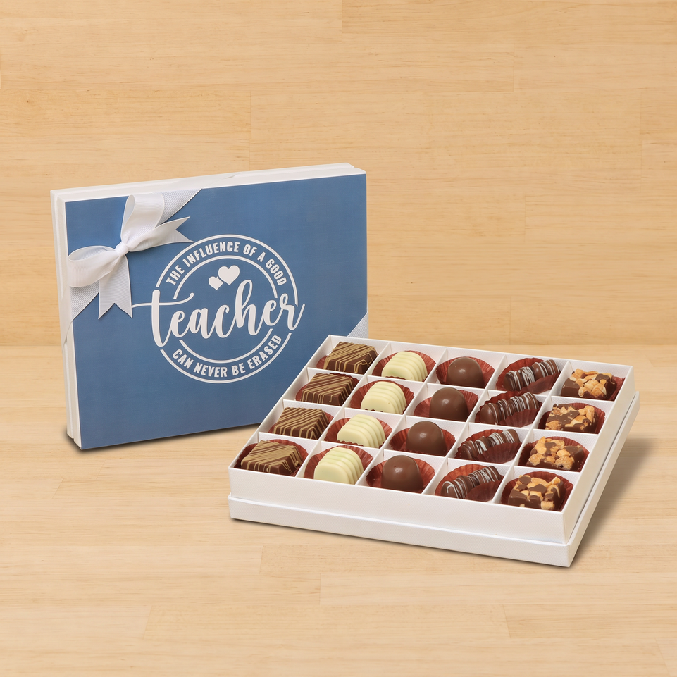 Teacher's appreciation 20-piece premium chocolate hard box