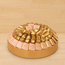 Happy Birthday designed premium chocolate round leather tray