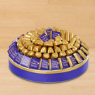 Happy birthday designed premium chocolate round leather tray