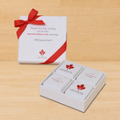 Set of 15 Corporate customized branded chocolate 4piece hard box giveaway