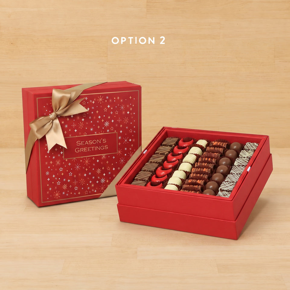 Season's greetings Stars designed premium chocolate hard box