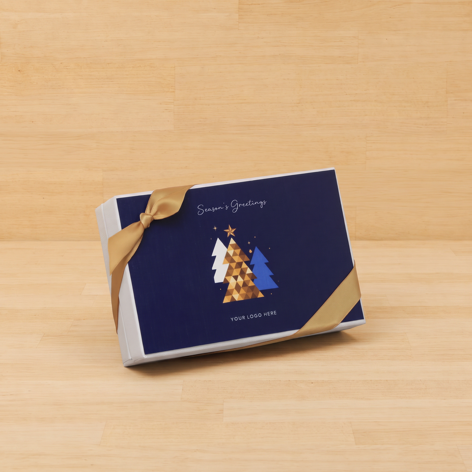Set of 8 corporate customized season's greetings designed premium chocolate 6p hard box