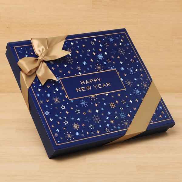 Happy New Year Stars designed premium chocolate 42P hard box