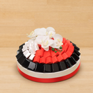 Corporate customized premium chocolate round leather tray