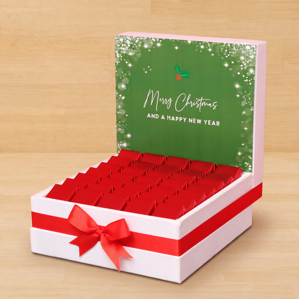 Merry Christmas & happy new year designed premium chocolate large hamper