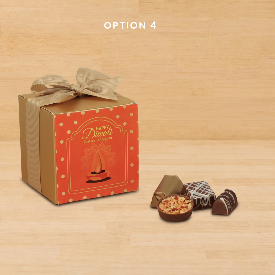 Set of 20 Happy Diwali festival of lights designed premium chocolate soft box
