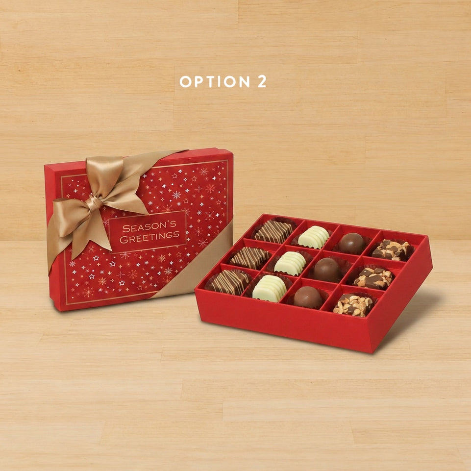 Season's greetings Stars designed premium chocolate 12P hard box