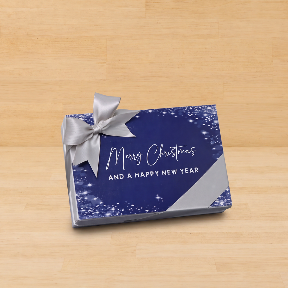 Set of 8 Merry Christmas & happy new year winter premium chocolate 6-piece hard box