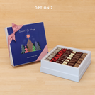 Set of 2 corporate customized season's greetings designed premium chocolate hard box