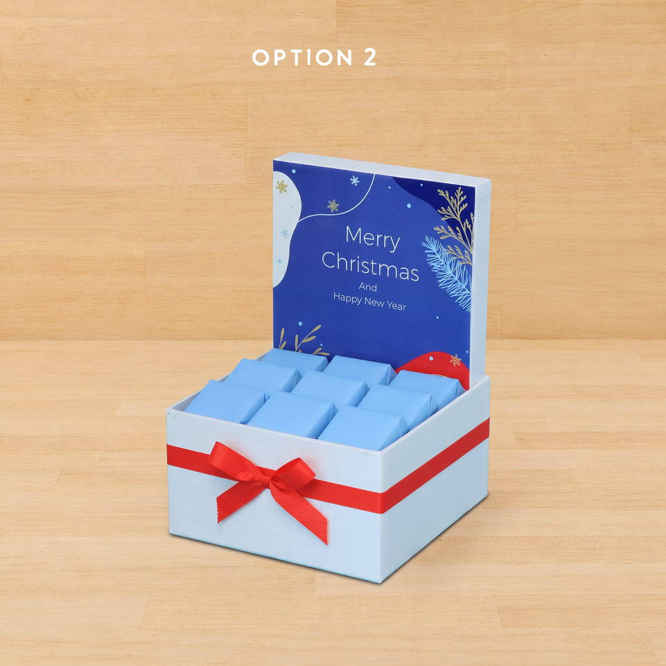 Merry christmas and happy new year designed premium chocolate small hamper