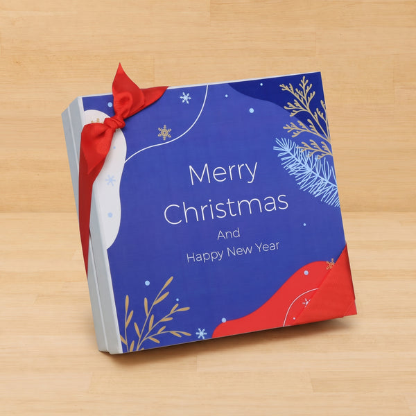 Merry christmas designed premium chocolate 2-layer hard box