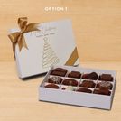 Merry Christmas & Happy New Year designed premium chocolate 12 piece hard box