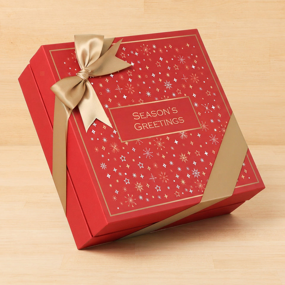 Season's greetings Stars designed premium chocolate hard box