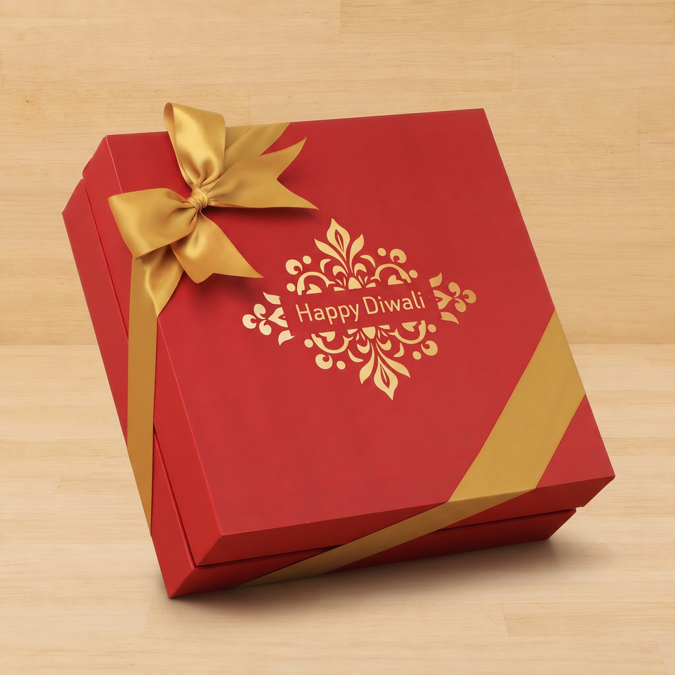 Happy Diwali ornament designed premium chocolate hard box