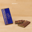 Set of 10 Happy Diwali designed knafeh pistachio premium milk chocolate bar