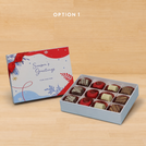 Set of 5 corporate customized season's greetings designed premium chocolate 12p hard box