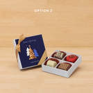 Set of 15 corporate customized season's greetings designed premium chocolate 4p hard box